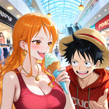 Nami and Luffy