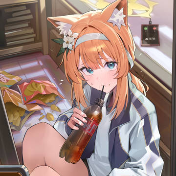こっそりお菓子食べてる子