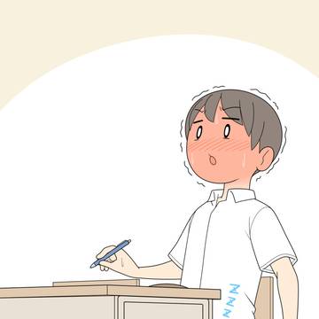 授業中に居眠りをしてしまった寝相が悪い女の子