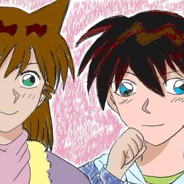 蘭ちゃんと新一くん。