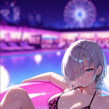 ナイトプールの佐紹さん