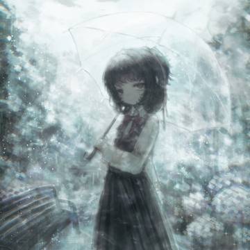 下雨的公园