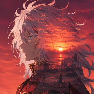 夕闇と朝焼け