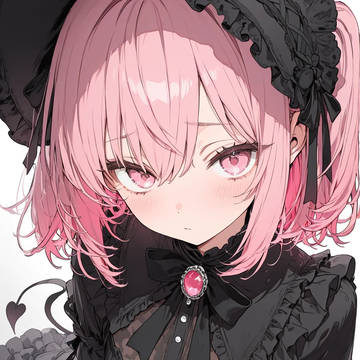 ゴスロリの女の子フリーイラスト