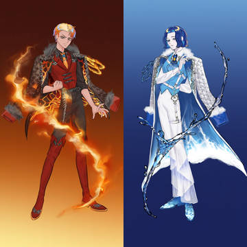 火と水の大精霊