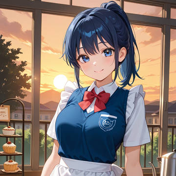 黒髪おかっぱ少女、コンカフェに来店