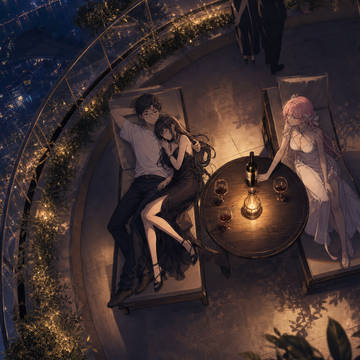 同人小説イラスト「夜景」Night View