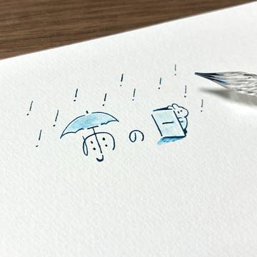 雨の日のガラスペン