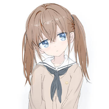 制服ツインテ少女