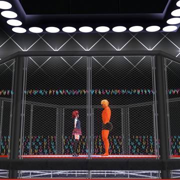 体格差ミックスファイト 金網リング地獄編