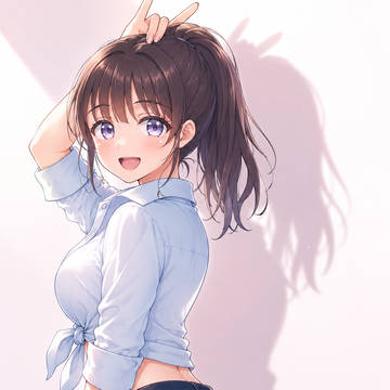 今日はポニーテールにしてみたの。似合う？
