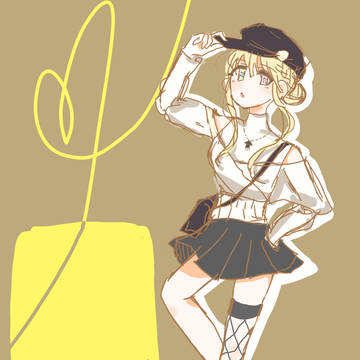 【ラフ絵】　ねえ、あのね？