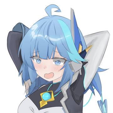 蓝发小女孩