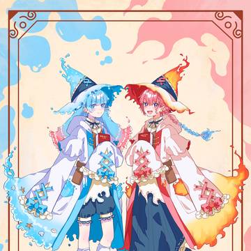 【ポケコロツインイラストコンテスト】　火と水のふたご