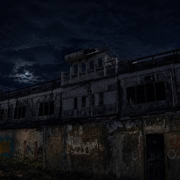 something behind the building