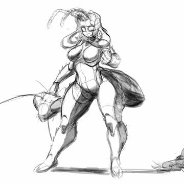 ant girl sketch wip
