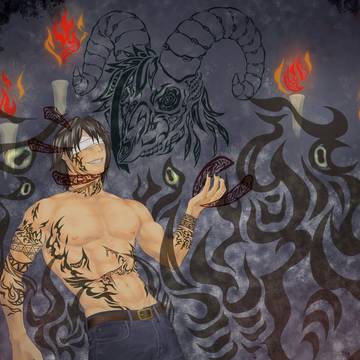 死神カバー動画用イラスト 上裸版差分