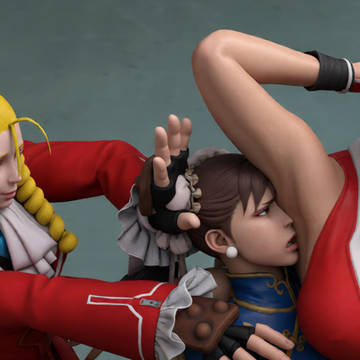 Chun li face stick to Mai Armpit