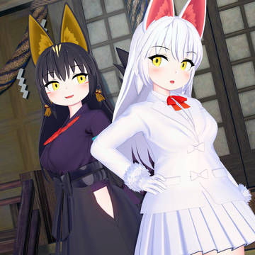 アイコミ キャラ配布 オイナリサマ クロイナリサマ
