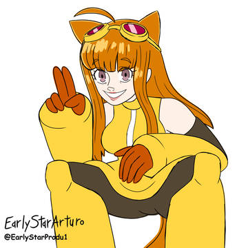 Futaba cosplays as Kit