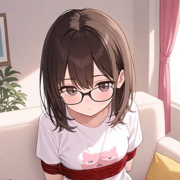縛られてるのに無表情の女の子