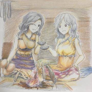 錦上京アナログ絵(ウバメ・チミ・馴子)