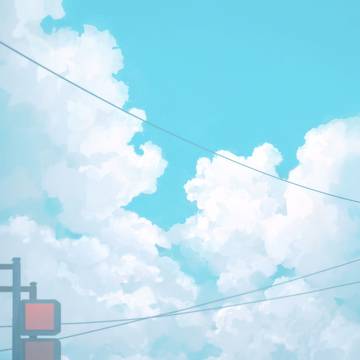 青色天空下