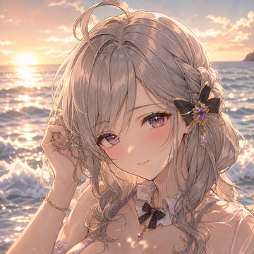 海辺の女の子