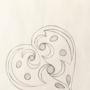 ハートのブローチ