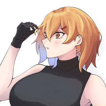 髪いじいじ