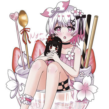 エマの桜とイチゴアイスクリーム