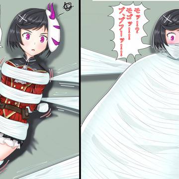 ぎゃる⭐︎がんシリーズ 神園真矢が蜘蛛糸に拘束される