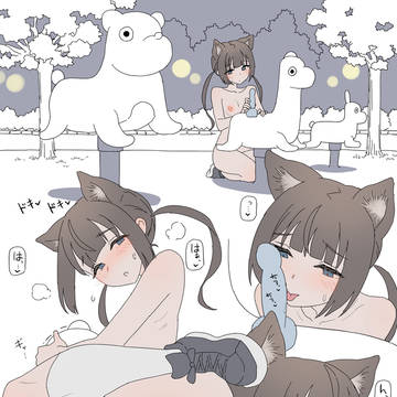 猫耳コス 露出オナニー4