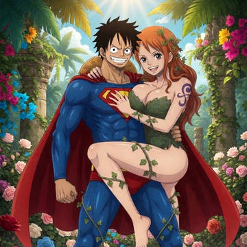 Superman Luffy & Poison Nami