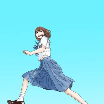 走ってジャンプガール