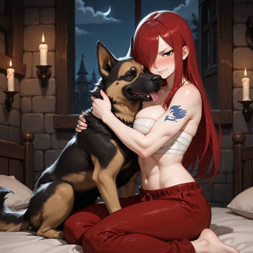 Erza Scarlet X German Shepherd