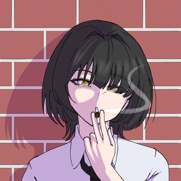 Smoking girl