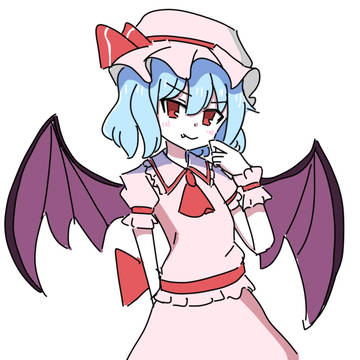 レミリアを静かに描きました【東方】