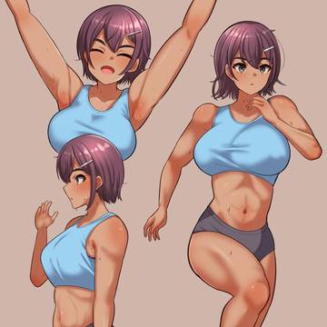 オリキャラ筋肉質娘見抜き漫画