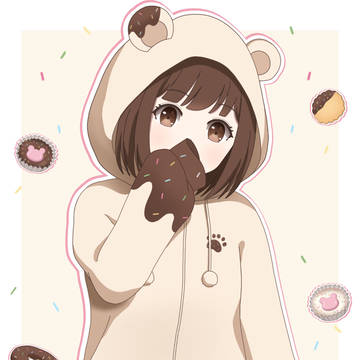 カラースプレーチョコくまさんパーカー