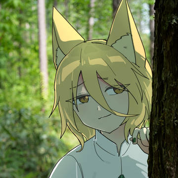 森で出会った怪しいきつね