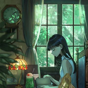 木漏れ日の喫茶室