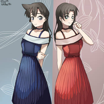 【リクエスト】パーティドレス姿の毛利蘭・遠山和葉