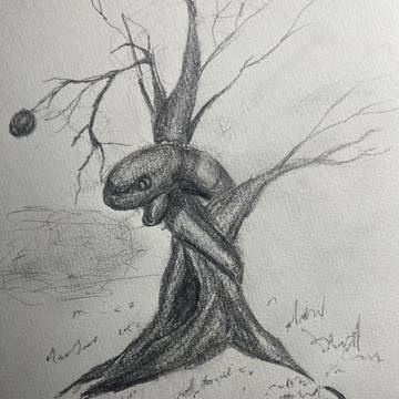 気に巻き付いているアーボ