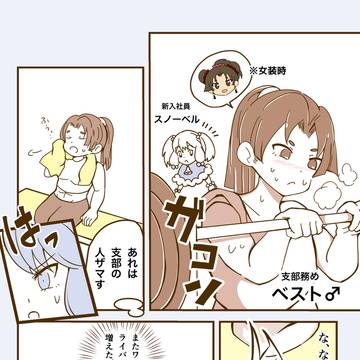 女装男子を筋肉質の女の子だと思って勝手にライバルだと思う新入社員