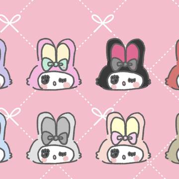 きぐるみちゃん(仮)のカラーバリエーション