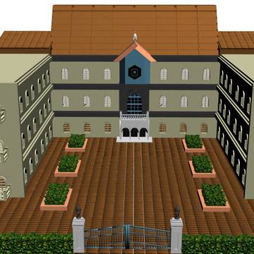 超名門校外観【3D】