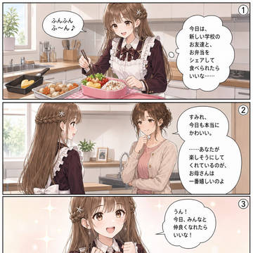 『すみれの遺したもの』第一話その2 ~ 2日目の朝と登校…漫画