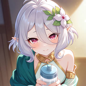 搾乳器でお乳を搾るコッコロの