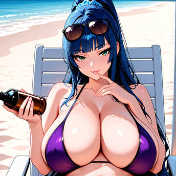 青髪ポニテお姉さん14